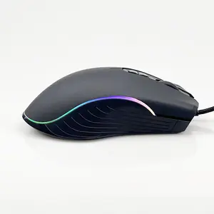 Direct-sale Classic Optical Black Wired Mouse RGB Laptop desktop Computer 5keys Wired Laser Mouse