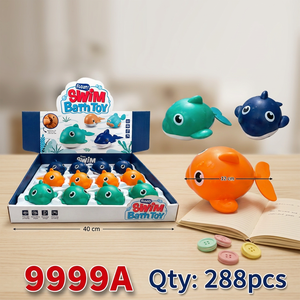 Jouet de bain flottant en silicone souple en forme de baleine, dauphin, poisson pour bébés, tout-petits, unisexe - Product Image 6