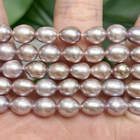 Perles d'eau douce naturelles de 6-7 mm, forme de riz violet, perles en vrac pour la fabrication de bijoux, bracelets, colliers, accessoires DIY
