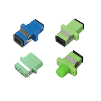Adaptador de Fibra Óptica FTTH SC/LC/FC/ST, Conector de Material PBT/PC con Obturador, Baja Pérdida de Inserción, Tipo de Fibra DK G657A1, RoHS 2.0