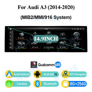 Reproductores de Video para Auto con Android 14, Carplay y Android Auto para <span class=keywords><strong>AUDI</strong></span> <span class=keywords><strong>A3</strong></span> 2014-2020, Reproductor Multimedia de 14.9 Pulgadas, Navegación GPS, Pantalla Inteligente 4G - Product Image 6