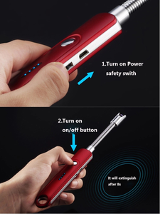 Allume-feu rechargeable personnalisé avec logo, briquet barbecue USB rechargeable, allume-feu coupe-vent - Product Image 2