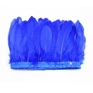 Lông TRIM với Ribbon Cắt băng may Trims 6-12cm phụ kiện quần áo chùm nhuộm lông ngỗng rìa - Product Image 3