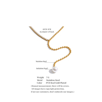 Collier ajustable JINYOU 3572, tendance, plaqué or, acier inoxydable, chaîne à perles, collier en perles simulées
