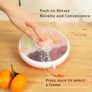 Wholesale Children's 5 Compartment Rotating <b>Snack</b> Tray Pressing Fruit with Dry Goods Seal for Storage & <b>Container</b> - Product Image 6