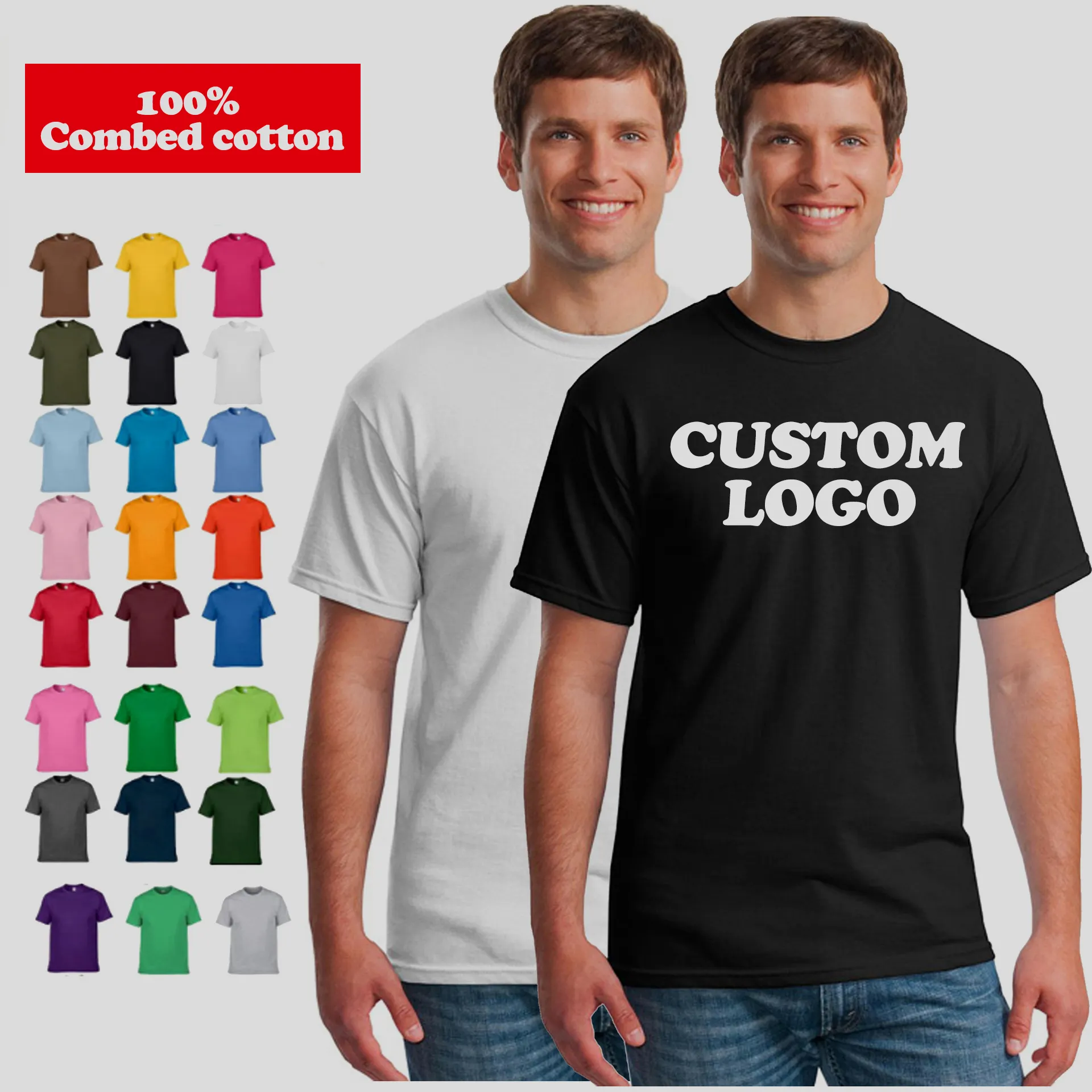 Camiseta estampada vintage personalizada frontal e traseira, logotipo bordado 100 méxico, camiseta para impressão em massa, camiseta de algodão unissex