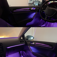 Kit d'éclairage ambiant LED 64 couleurs Galaxy pour VW Golf 7 2014-2021, ajustement OEM, ensemble complet pour amélioration intérieure