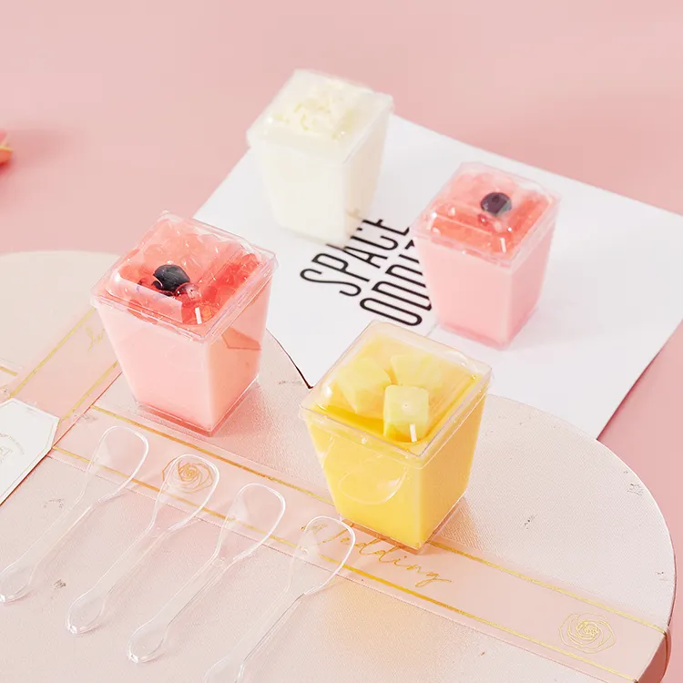 Mini récipient de gâteau de désert de mousse en plastique de qualité alimentaire pour le dessert