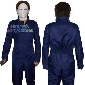 Costume de cosplay de film HP Michael Myers, ensemble uniforme d'assassin d'horreur, masque à capuche, fête d'Halloween pour hommes - Product Image 1