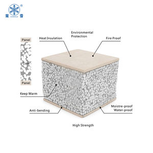 EPS prezzo in fibra di vetro miele di favo camera fredda pavimento pannello sandwich isolamento EPS pannello - Product Image 2