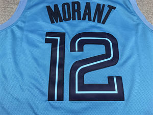 قمصان رجالية عالية الجودة بالجملة مع إمكانية تخصيص الاسم والرقم # 12 قميص كرة سلة مطرز بتصميم مورانت مع طباعة - Product Image 5