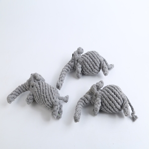 Hochwertige Zahnreinigung, Langlebiges Zähneknirschen, Kau-Baumwollseil, Elefantenförmiges Haustier-Hundespielzeug - Product Image 1