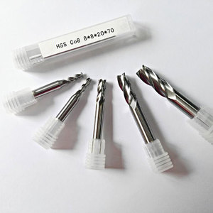 Fraise à queue Amony HSS Co/M42 à 2/3/4 dents pour usinage de métaux, outils de coupe CNC haute précision 1mm 6mm 18mm - Product Image 1