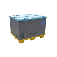 Conteneur en polypropylène empilable et emboîtable réutilisable avec boîte à palette pliable pour le stockage et les grands emballages