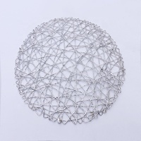 Sous-plat antidérapant en polyester et coton, 1 pièce, set de table à manger, napperon rond tissé, multicolore, bon prix