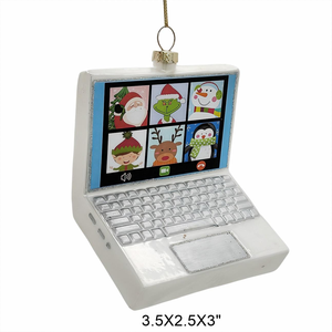 Adorno Navideño para Árbol de Navidad, Adorno de Cristal para Ordenador con Diseño de Grinch y Papá <span class=keywords><strong>Noel</strong></span> para Videollamadas - Product Image 1