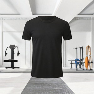 <b>Black</b> Men <b>T</b> <b>Shirt</b> Crew Neck Short Sleeve <b>Plain</b> Tee Custom Logo Casual Streetwear - Product Image 3