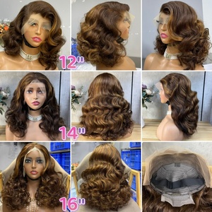 Perruque en cheveux humains bouclés rebondissants à 250 % de densité, perruque frontale en dentelle HD transparente 13x4, couleur naturelle, pour femmes - Product Image 3
