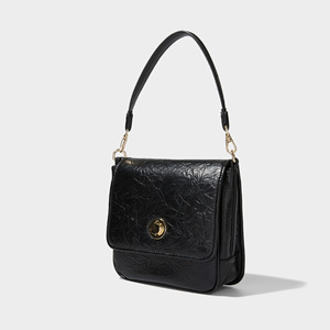 กระเป๋าถือสะพายข้างลายใบไม้แบบนูนสั่งทำจากโรงงาน กระเป๋าหนังพรีเมียมสำหรับผู้หญิง - Product Image 1