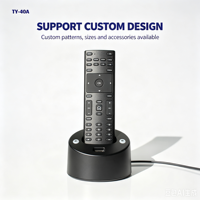 Télécommande de remplacement KEYUAN TY-40A à code fixe, commande vocale, en plastique ABS, 4 boutons, portée de 20 m, pour téléviseur LED intelligent