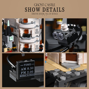 Mini Wizard Bank <strong>Building</strong> <strong>Model</strong> 1:8 Scale Plastic DIY Educational Toy Assembled Castle Block Toys JD026 - Product Image 5
