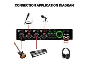 Interface audio 4 canaux GAX-MD44, carte son professionnelle pour enregistrement, micro, équipement de doublage et de diffusion en direct - Product Image 5