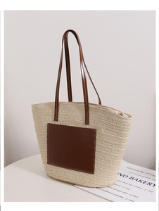 Bolso de Verano <span class=keywords><strong>2023</strong></span> para Mujer, Tejido a <span class=keywords><strong>Crochet</strong></span> con Borla, Bolso de Playa de Paja Hecho a Mano, Bolso Tejido, Cartera, Clutch - Product Image 4