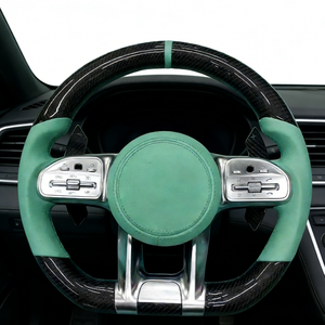 Volante de Fibra de Carbono Forjado Personalizado para <span class=keywords><strong>Mercedes</strong></span> Benz para W205 W222 W204 CLS C63 G500 G63 - Edición Azul Tiffany Q50/QX50 - Product Image 2