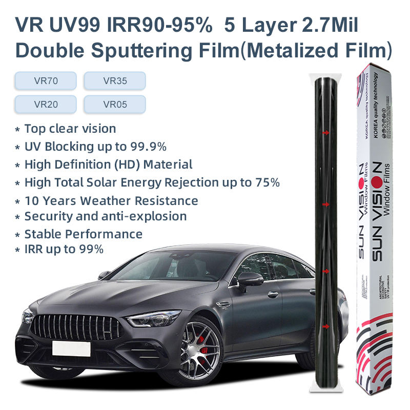 VR UV99 IRR90-95%  5 Layer 2.7Mil Sputtering Metalized Film
