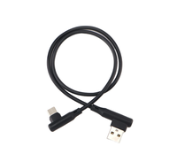 USB Tipe-C Double Bend 90 °   Kabel Sudut Siku Pria ke Pria untuk Pengisian Daya dan Transfer Data Ponsel & Tablet