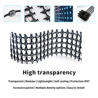 Écran LED en maille extérieur IP67 RGB P100 SMD3535 haute luminosité 1800-2300CD, étanche, pour affichage vidéo publicitaire