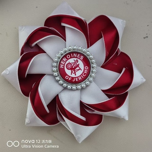 Broche con logotipo personalizado de heroínas de Jericho de 4,5 pulgadas, broche de <span class=keywords><strong>flor</strong></span> hecho a mano - Product Image 4