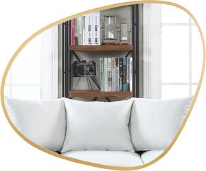 <span class=keywords><strong>Espejos</strong></span> de pared únicos <span class=keywords><strong>decorativos</strong></span> para dormitorio, sala de estar, entrada, <span class=keywords><strong>espejos</strong></span> dorados para decoración de pared, 28 "H X 22" W - Product Image 4