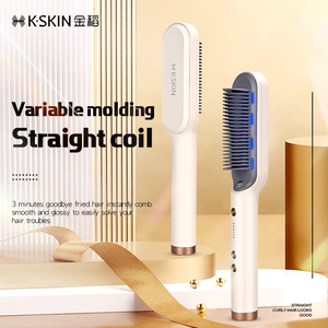 Lisseur à cheveux avec ions négatifs, chauffe rapide, OEM ODM, 5 niveaux de température, poignée résistante à la chaleur, lumière LED - Product Image 4