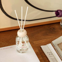 Diffuseur de parfum pour la maison, directement de l'usine, longue durée, frais, 100 ml, en verre, fleur en plâtre, diffuseur en gypse, en promotion
