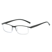 Lunettes de lecture unisexes XB8052 à monture demi-cerclée fine et ronde, correction de la presbytie 1.0-4.0, 1 pièce