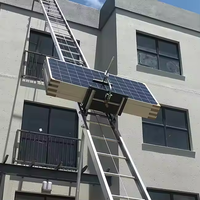 Nouveau Lève-Panneaux Photovoltaïques en Verre, Treuil Électrique en Alliage d'Aluminium avec Câble Métallique 2-25M 300KG pour Toit Plat et Toit Incliné