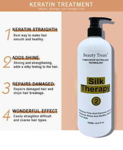 Crème de traitement à la kératine professionnelle, kératine biologique, huile de noix de coco, lissage, nourrissant, hydratant, 1000 ml, sécurité - Product Image 2