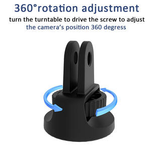 GREATYYT 2025 Adjustable 360 Degree Go Pro 1/4 Screw Single Foot Pole Head Adapter Made of ABS Plastic and Aluminium for Cars - Product Image 5