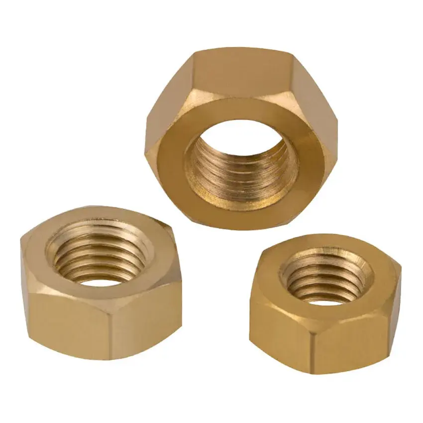 Manufacturer Brass Copper Hex Nut M4 M5 M6 Custom Copper Brass Hex Nut