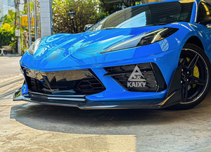 Lèvre avant en fibre de carbone <span class=keywords><strong>Corvette</strong></span> C8 Style ZTK pour <span class=keywords><strong>Chevrolet</strong></span> <span class=keywords><strong>Corvette</strong></span> C8 séparateur de lèvre de pare-chocs avant en carbone sec - Product Image 6