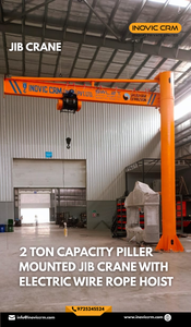 Achetez une grue à flèche robuste avec palan électrique |   Système de levage à rotation fluide, capacité de charge de 1 TONNE à 10 TONNES - Product Image 5