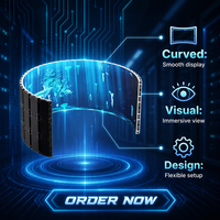 Solution murale vidéo LED incurvée personnalisée Unilumin P2 IP65, panneau souple facilement pliable pour une utilisation en extérieur/en intérieur