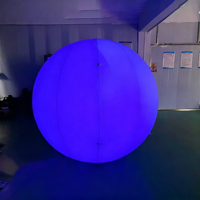 Globo inflable azul personalizado para exteriores, decoración colgante, modelo de bola hermética, globo inflable gigante para publicidad