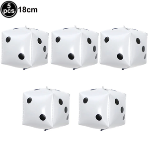 Nouveauté Puzzle en forme de cube Ballon en aluminium Cube Dés en forme de ballon Las Vegas décorations de fête décoration de fête de casino - Product Image 5