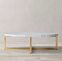 Table basse ronde et moderne en marbre, meuble de salon, base en acier inoxydable, vente en gros,