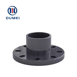 UPVC Socket Flange PVC flanged pipe fittings socket and socket integrated flange fittings joint PN16 Factory Direct