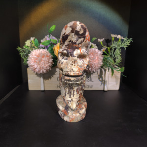 New Arrival Money Agate Moon Skull Energy Stone Crystal Crafts for Feng Shui or Home Office Decor or Giflfriend