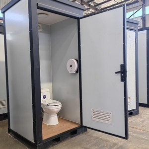 Práctico lujoso inodoro móvil portátil cuarto diseño moderno de ducha baño sanitario prefabricado para varias personas para uso público - Product Image 5