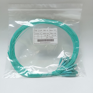 10 noyaux LC UPC 1.5M OM3 Simplex 0.9mm équipement de fibre optique en PVC FTTH Compatible queue de cochon optique - Product Image 6